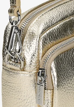 Mała złota torebka damska crossbody