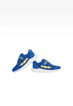 Niebieskie sneakersy BARTEK z żółtą błyskawicą 87006-16