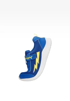 Niebieskie sneakersy BARTEK z żółtą błyskawicą 87006-16