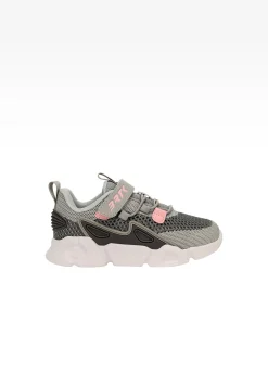 Popielate sneakersy z materiału dla dziewczynki BARTEK 87007-14