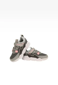 Popielate sneakersy z materiału dla dziewczynki BARTEK 87007-14
