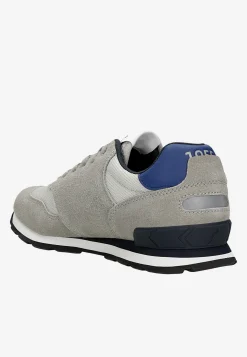 Popielato-niebieskie sneakersy RELAKS z niebieskimi detalami
