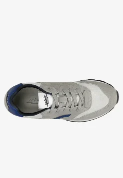 Popielato-niebieskie sneakersy RELAKS z niebieskimi detalami