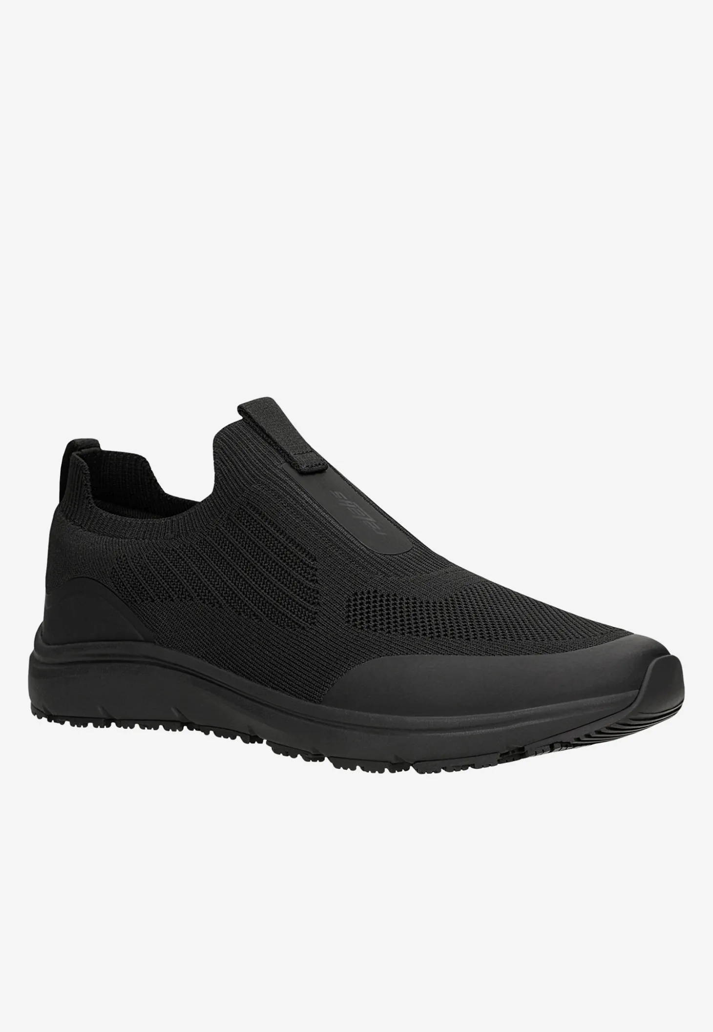 RELAKS Czarne wsuwane sneakersy siateczkowe