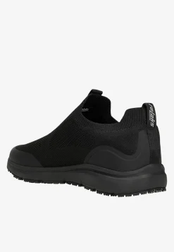 RELAKS Czarne wsuwane sneakersy siateczkowe