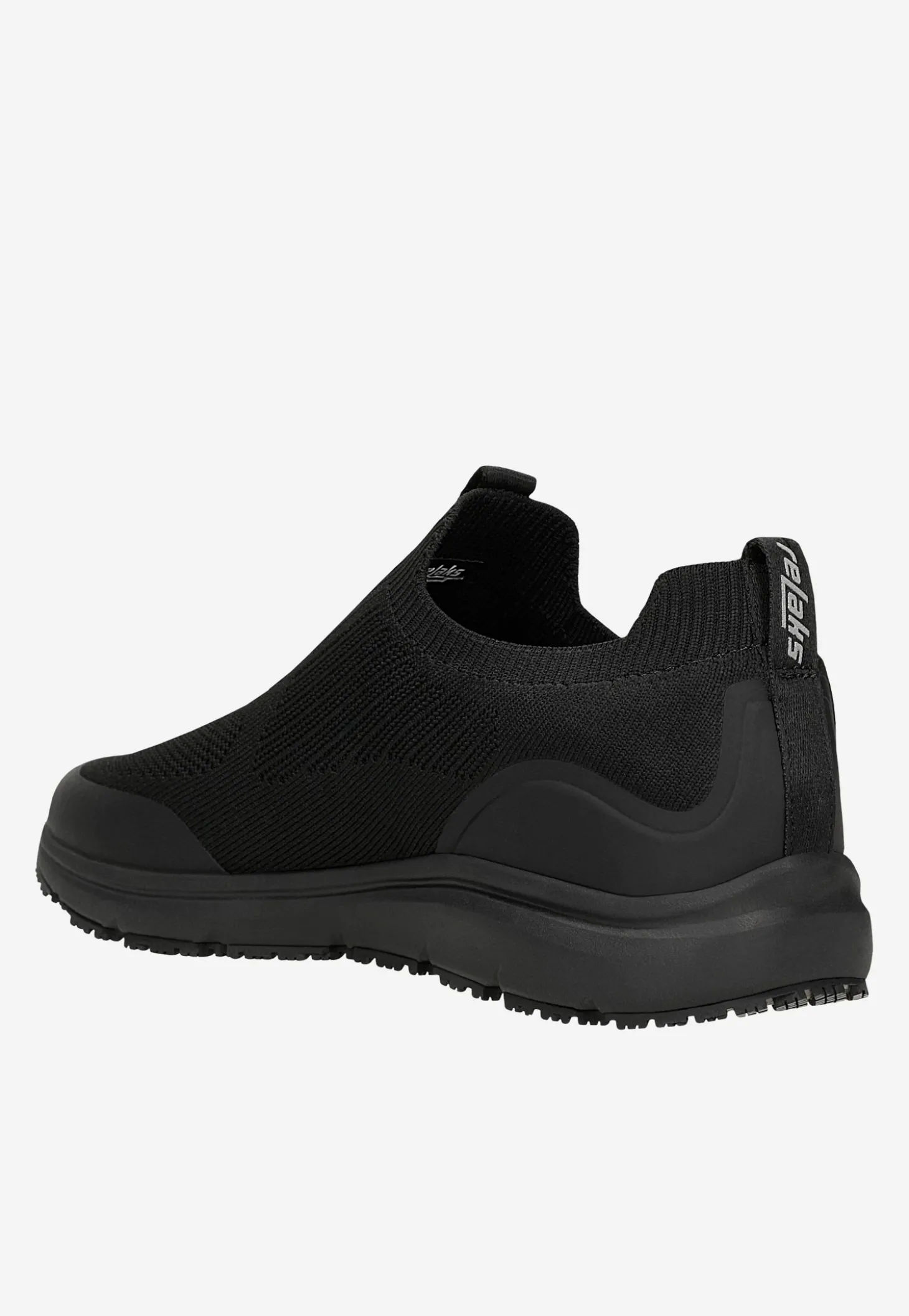 RELAKS Czarne wsuwane sneakersy siateczkowe