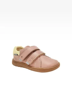 Różowe półbuty barefoot dla dziewczynki ze złotym zapiętkiem BARTEK 86003-55