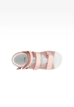 Różowe sandały zabudowane z kokardką BARTEK 86803-027