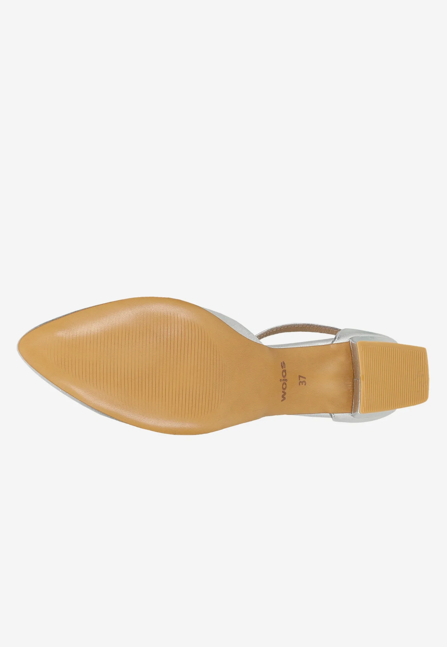 Srebrne czółenka damskie na niskim obcasie