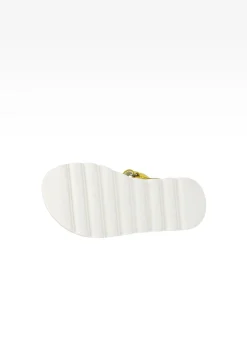Żółte sandały dziewczęce BARTEK 11227017 z błyszczącą palmą